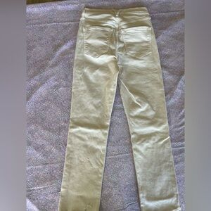 Veronica Beard Straight-Leg Cream Jeans Size 26